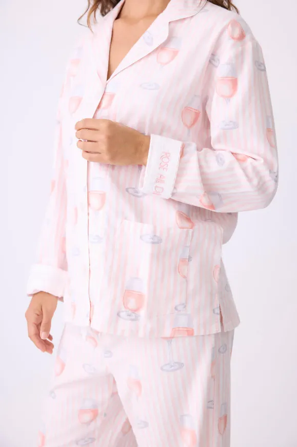 Rose All Day Flannel PJ Set