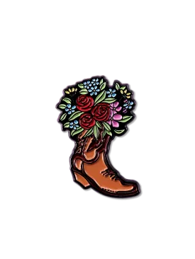 Rose Boots Brooch