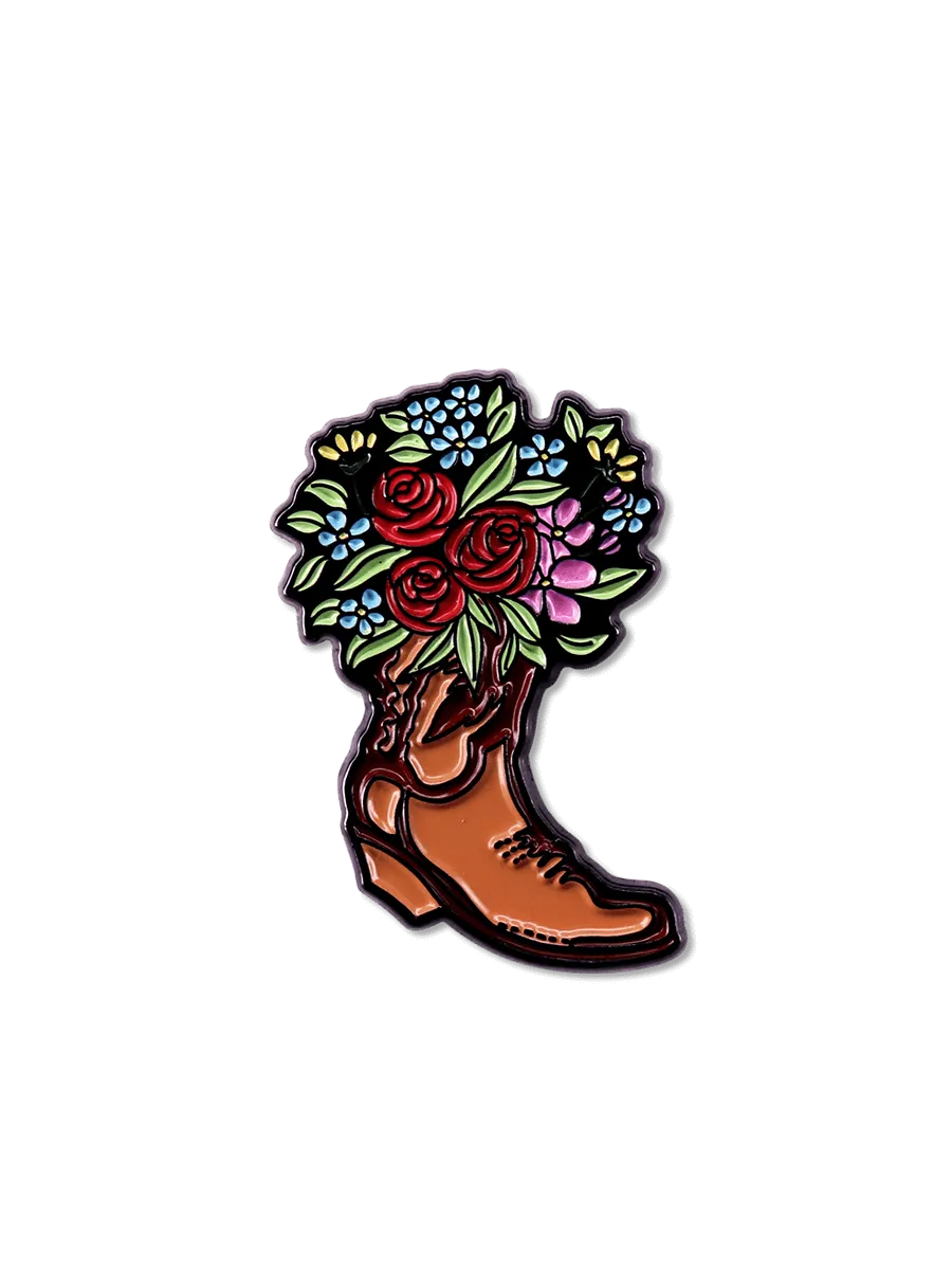 Rose Boots Brooch