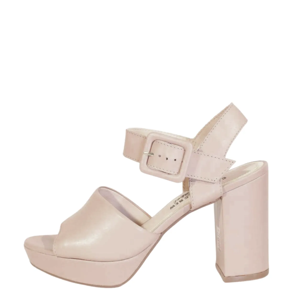 Rose Leather Platform Heels