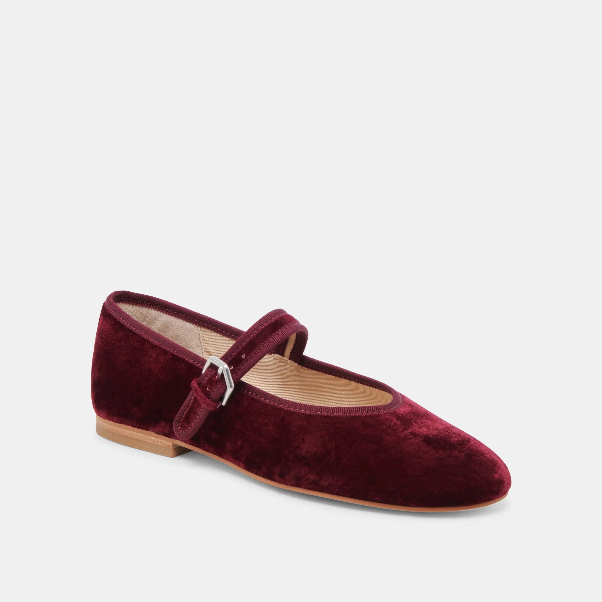 ROSLYN BALLET FLATS WINE VELVET