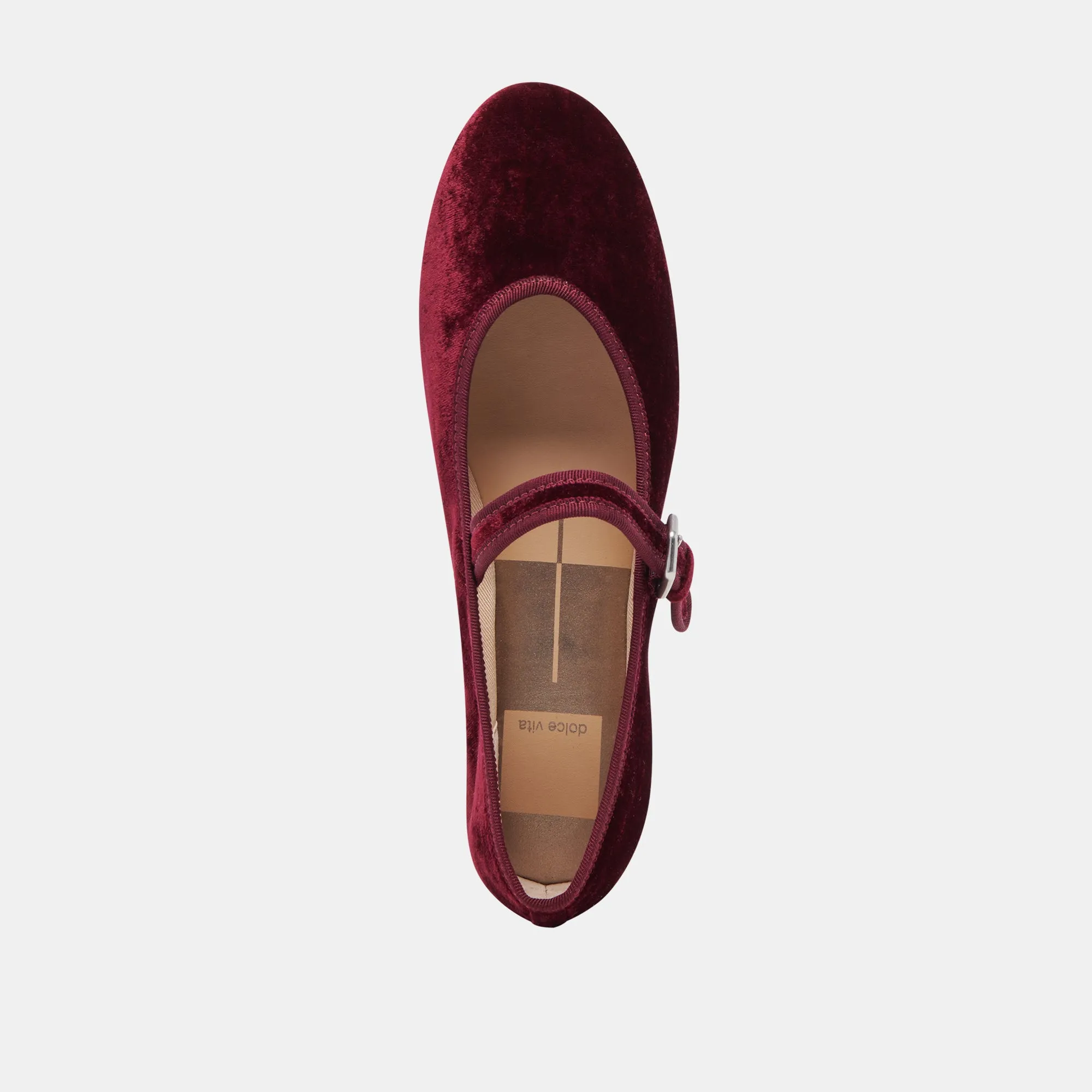 ROSLYN BALLET FLATS WINE VELVET