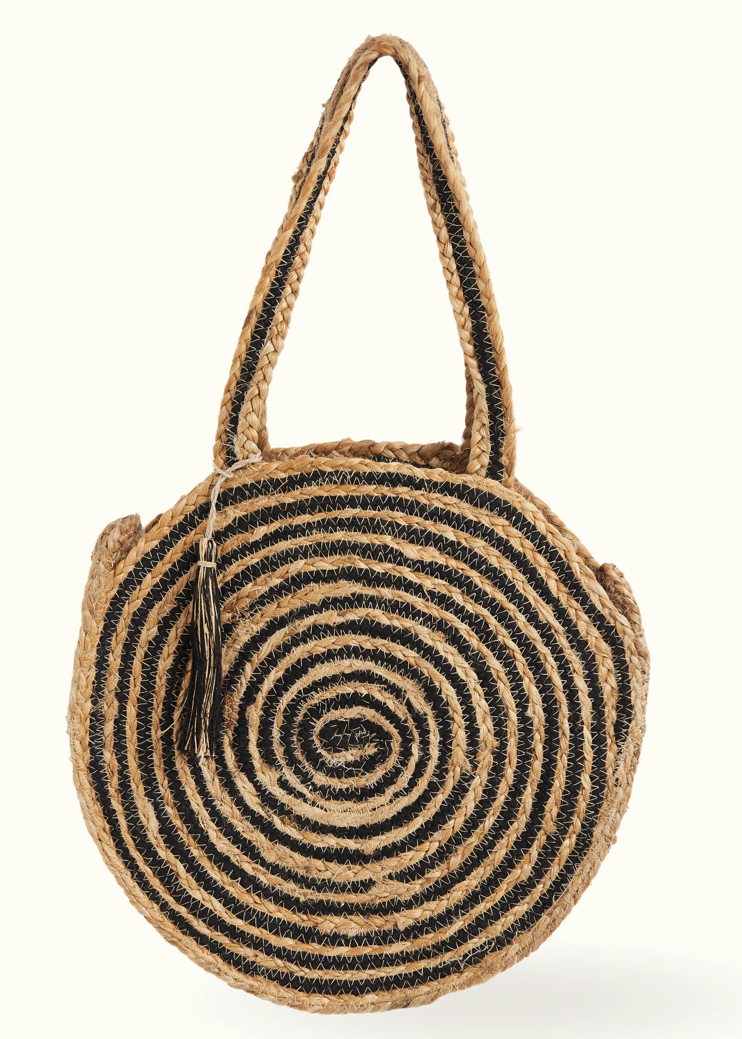 Round Jute Hand Woven Side Bag