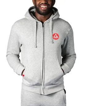 RS Classic Mens Zip Up Hoodie - Heather Grey