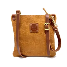 RTS- Mini Leather Messenger in Almond