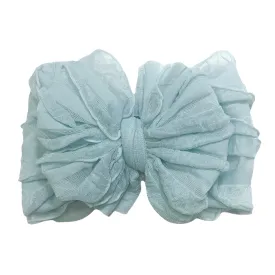 Ruffled Headband-  Baby Blue