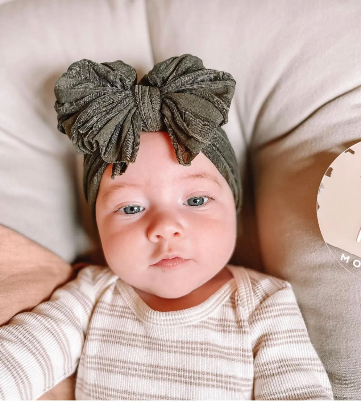 Ruffled Headband- Cedar Green