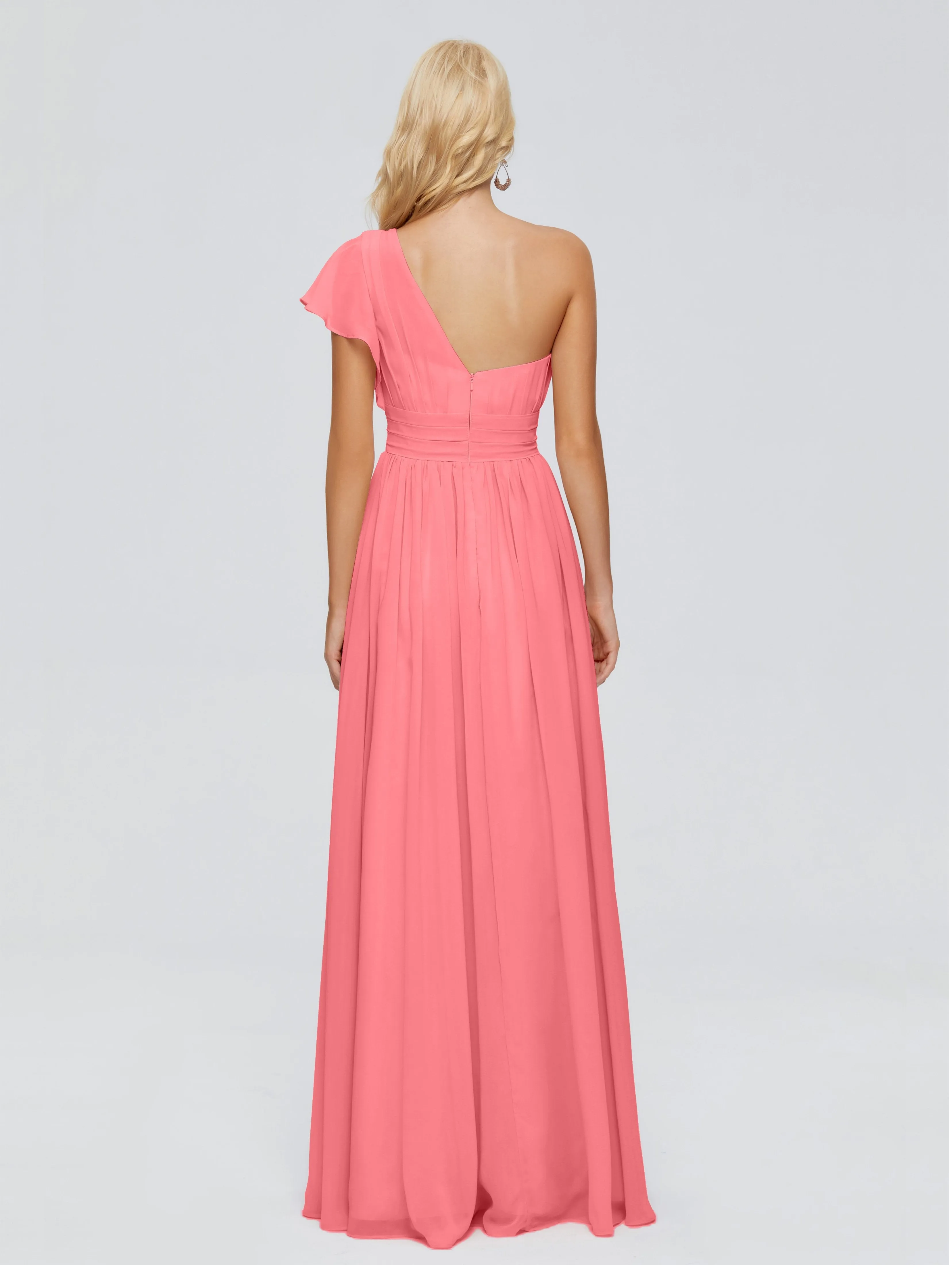 Rylee Gorgeous One Shoulder Pleated Chiffon Bridesmaid Dresses