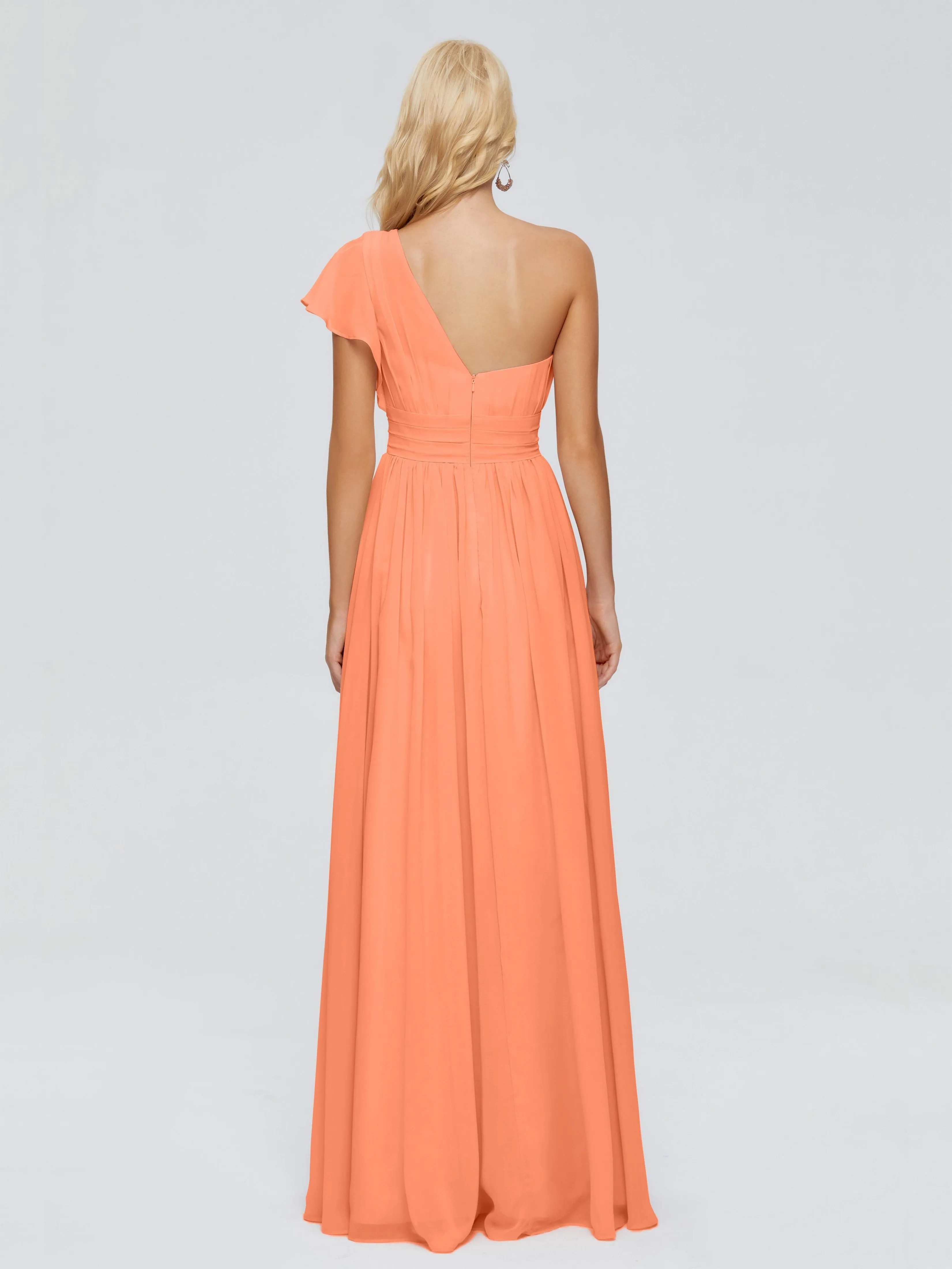 Rylee Gorgeous One Shoulder Pleated Chiffon Bridesmaid Dresses