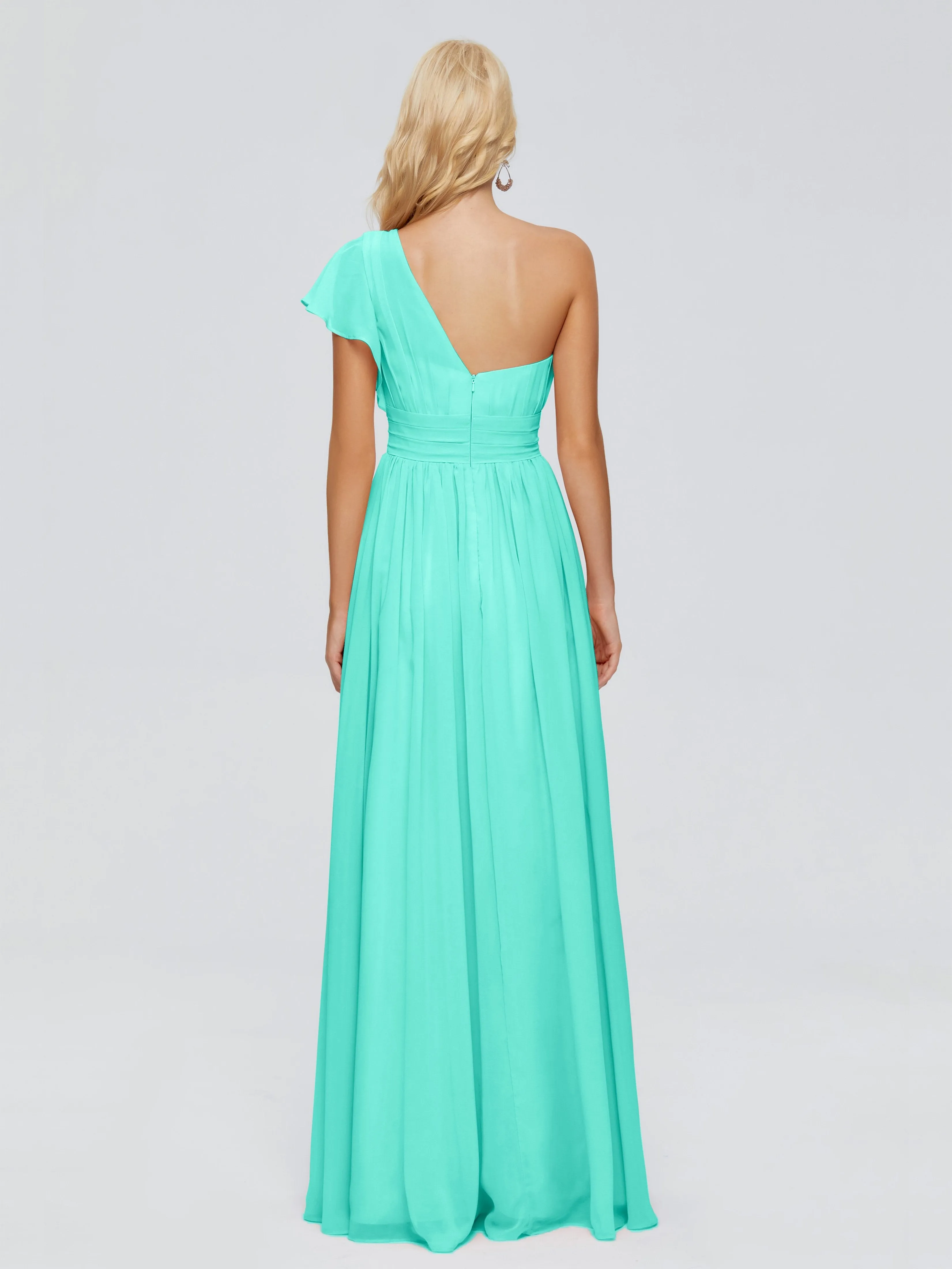 Rylee Gorgeous One Shoulder Pleated Chiffon Bridesmaid Dresses