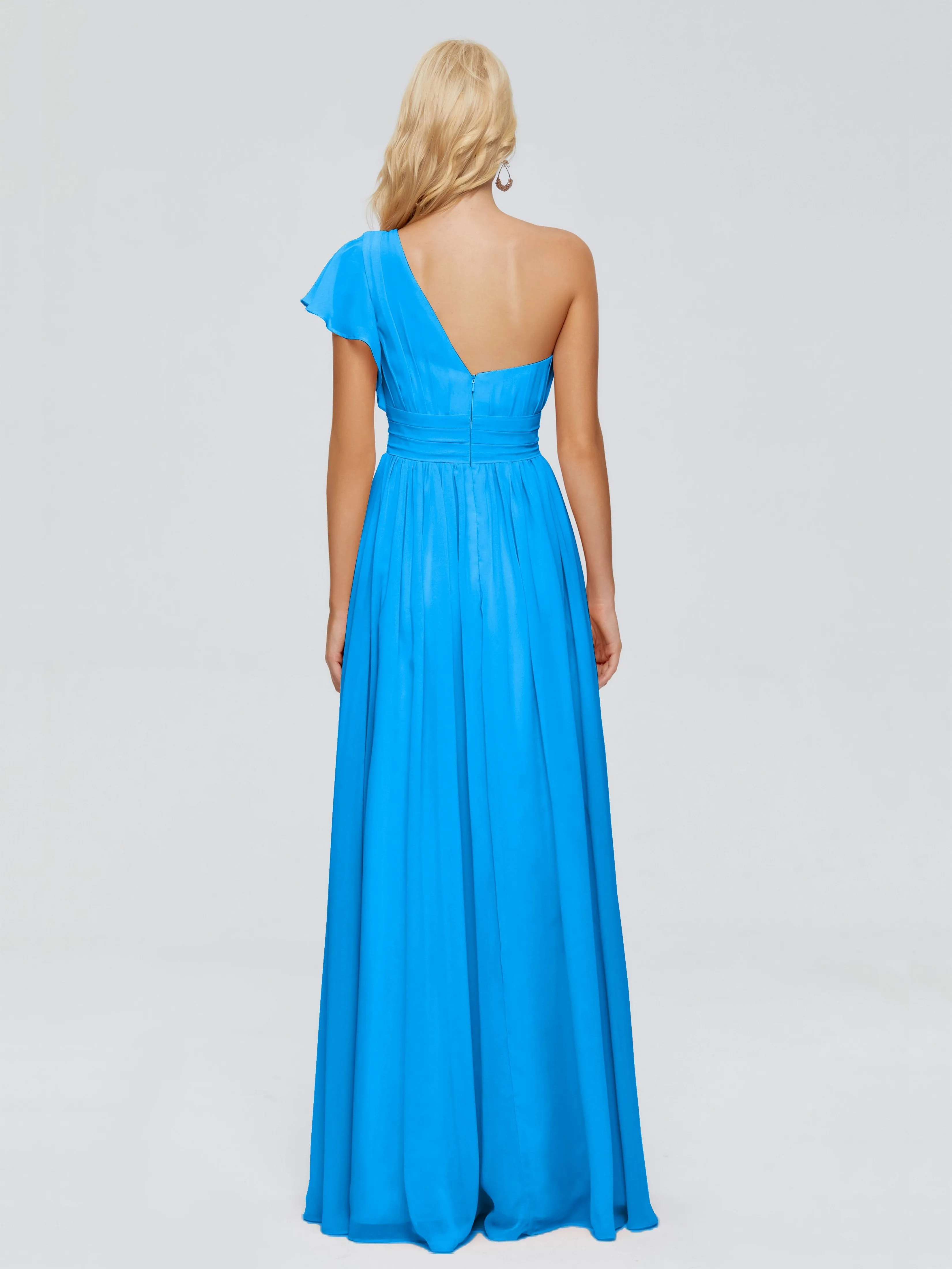 Rylee Gorgeous One Shoulder Pleated Chiffon Bridesmaid Dresses