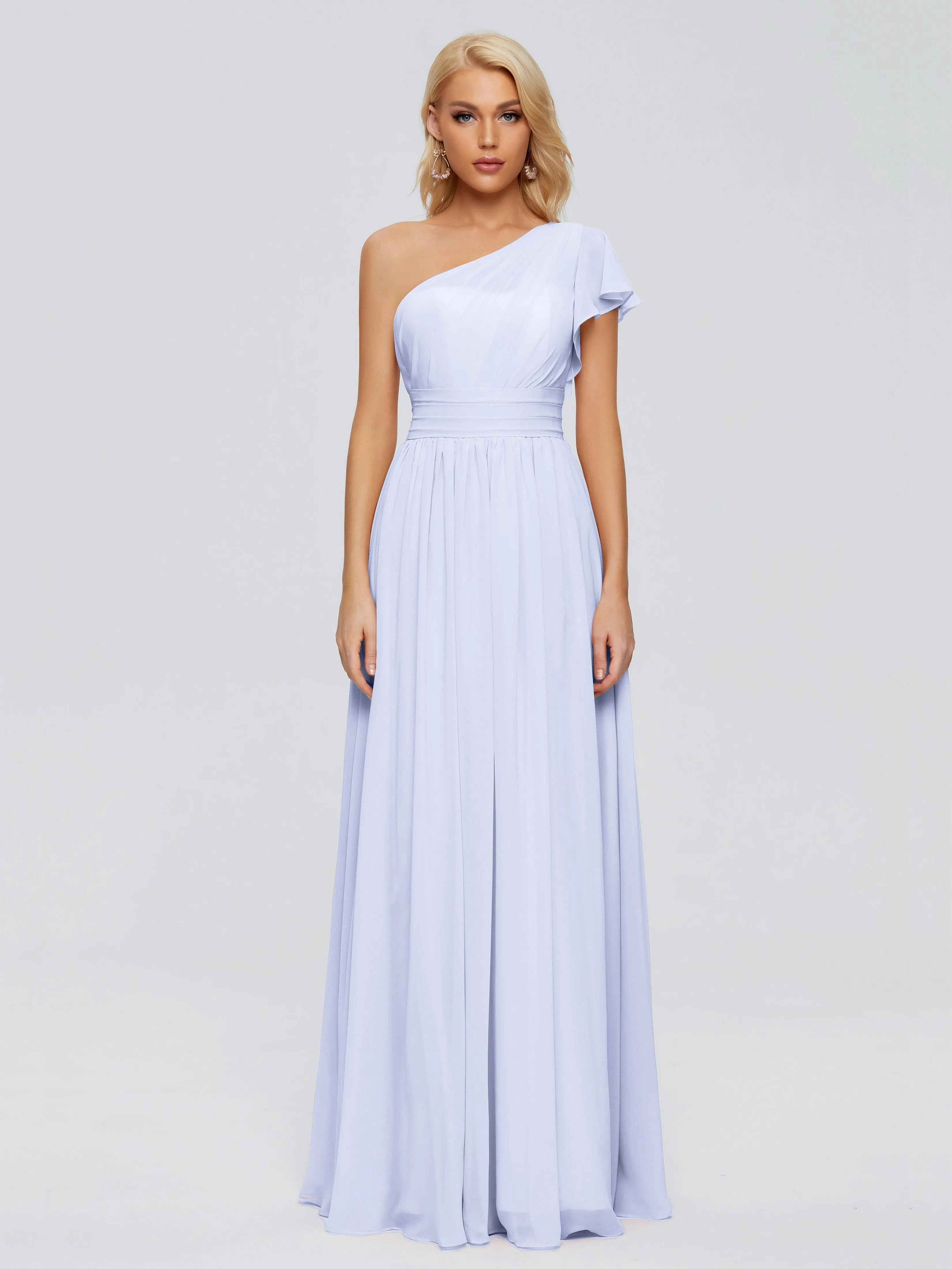 Rylee Gorgeous One Shoulder Pleated Chiffon Bridesmaid Dresses