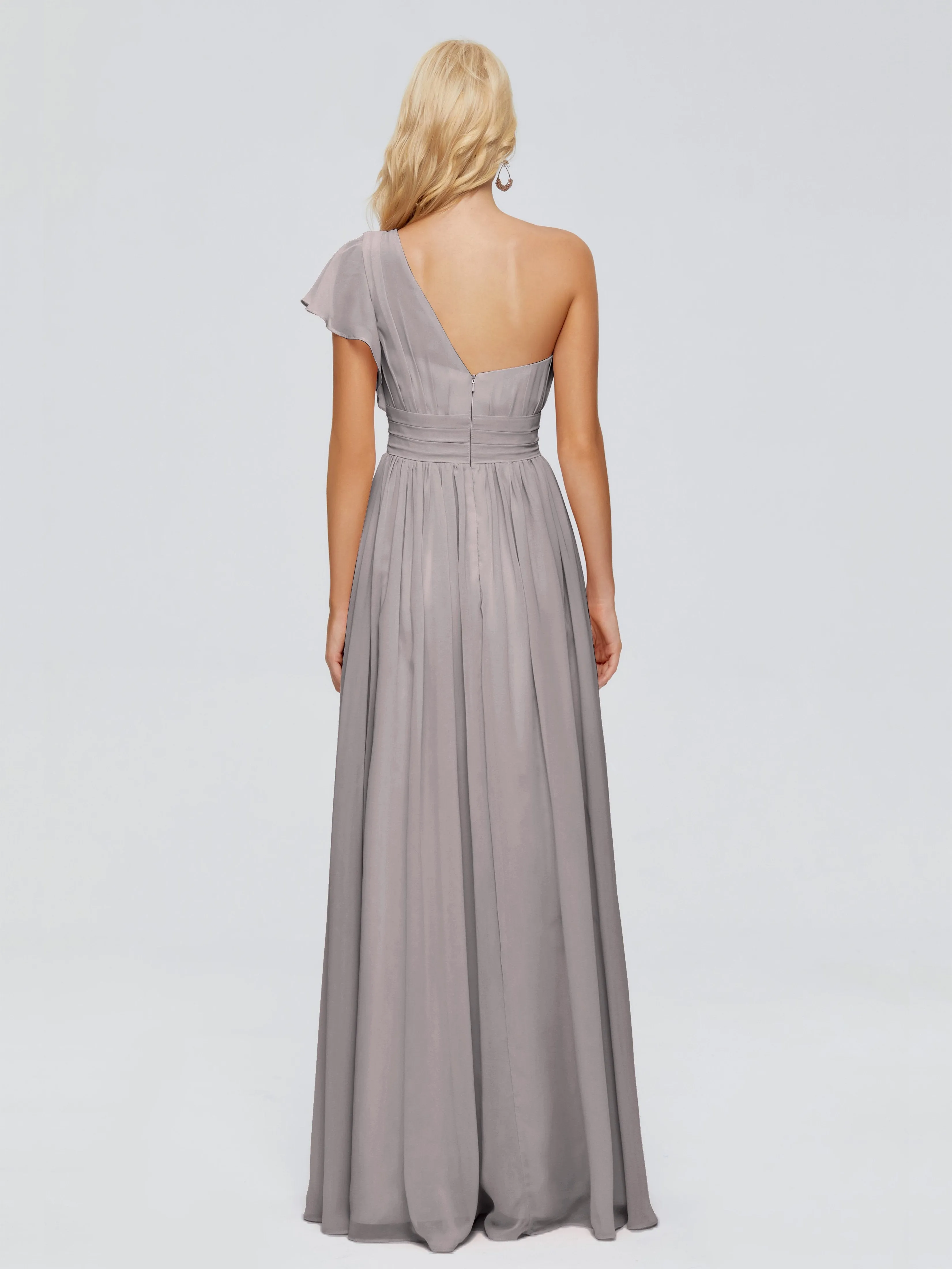 Rylee Gorgeous One Shoulder Pleated Chiffon Bridesmaid Dresses