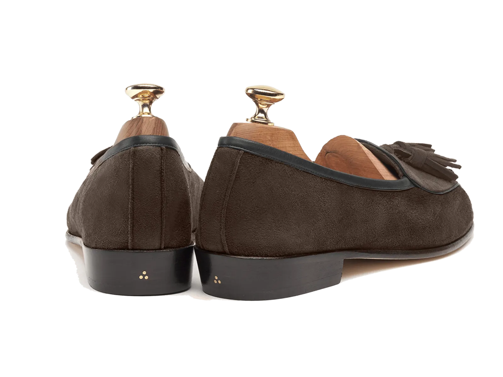 Sagan Classic Tassel Loafers in Lusitanias Dark Brown Asteria Suede