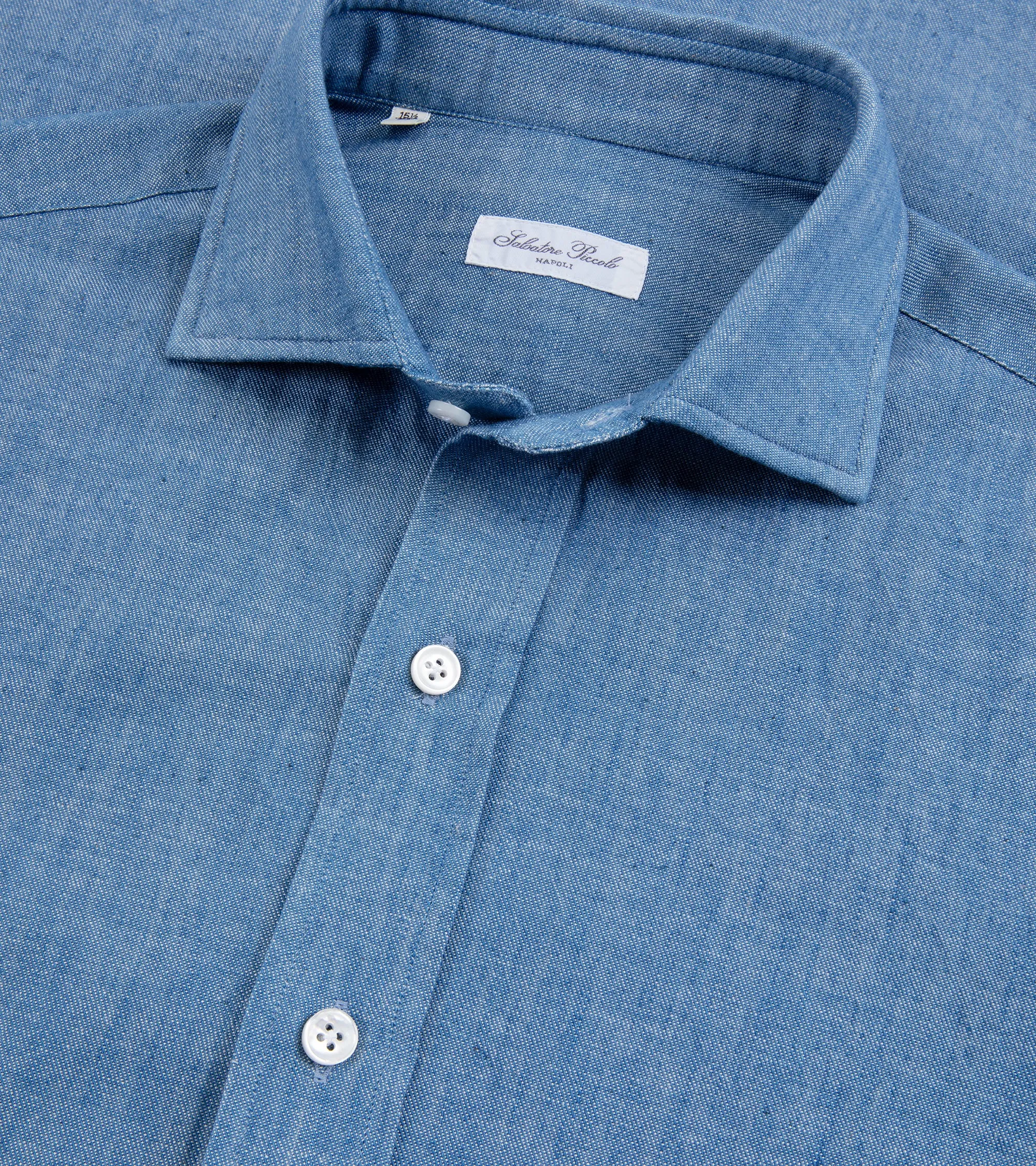 Salvatore Piccolo Selvedge Denim Shirt: Light Blue