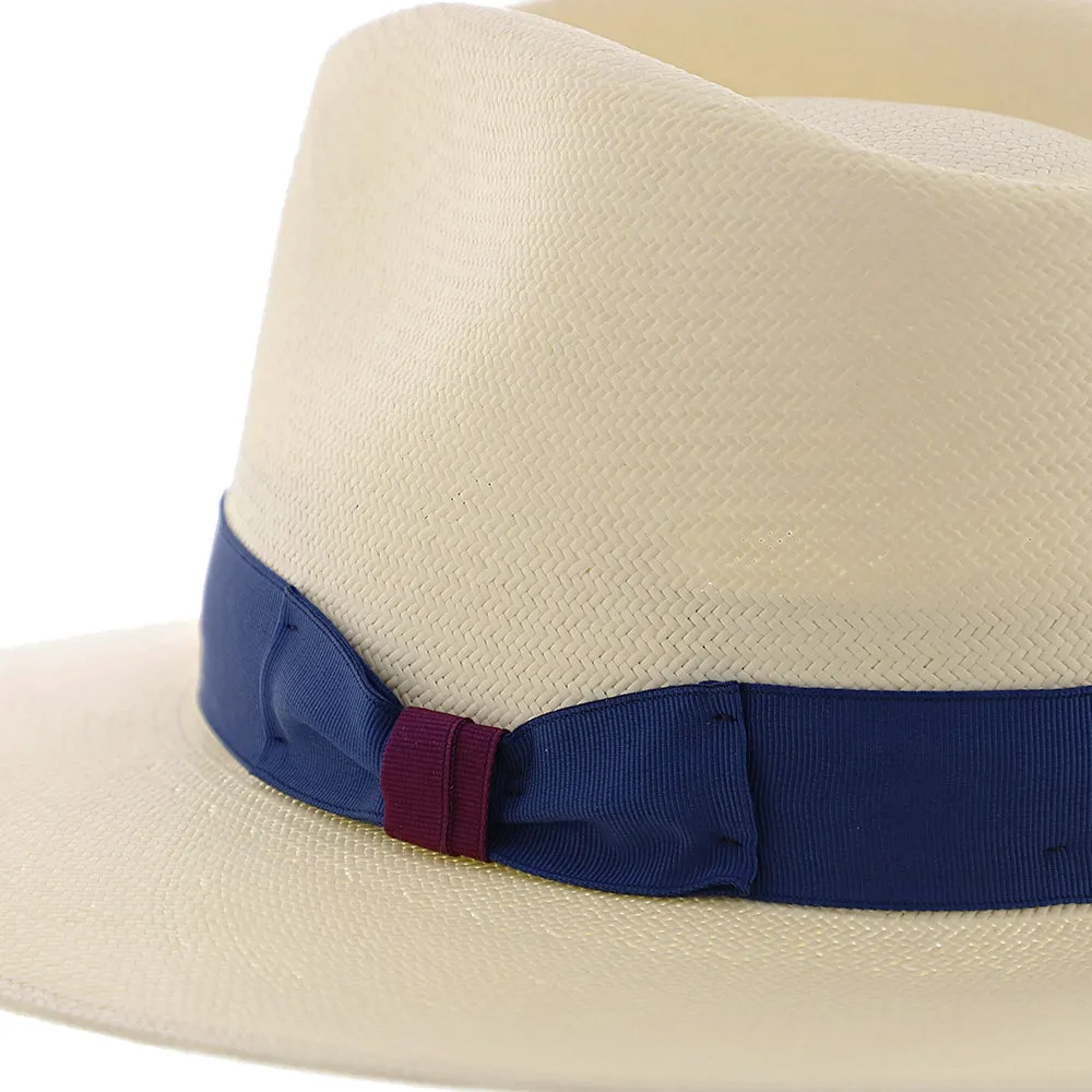 Santa Monica - Stetson Natural Wide Brim Shantung Straw Fedora Hat