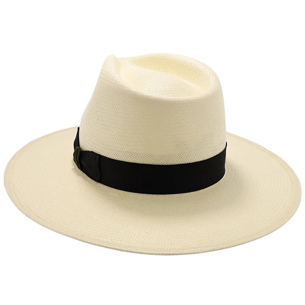 Santa Monica - Stetson Natural Wide Brim Shantung Straw Fedora Hat