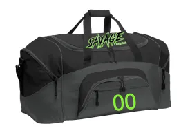 SAVAGE TEAM TRAVEL BAG 27X13X12 BLACK GREY