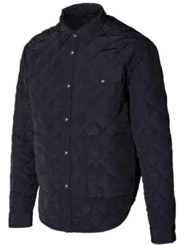 Schott NYC - Down-filled Quilted Shirt Jacket - Black