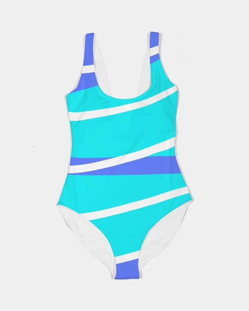 Sea Blue Stripe Swimsuit