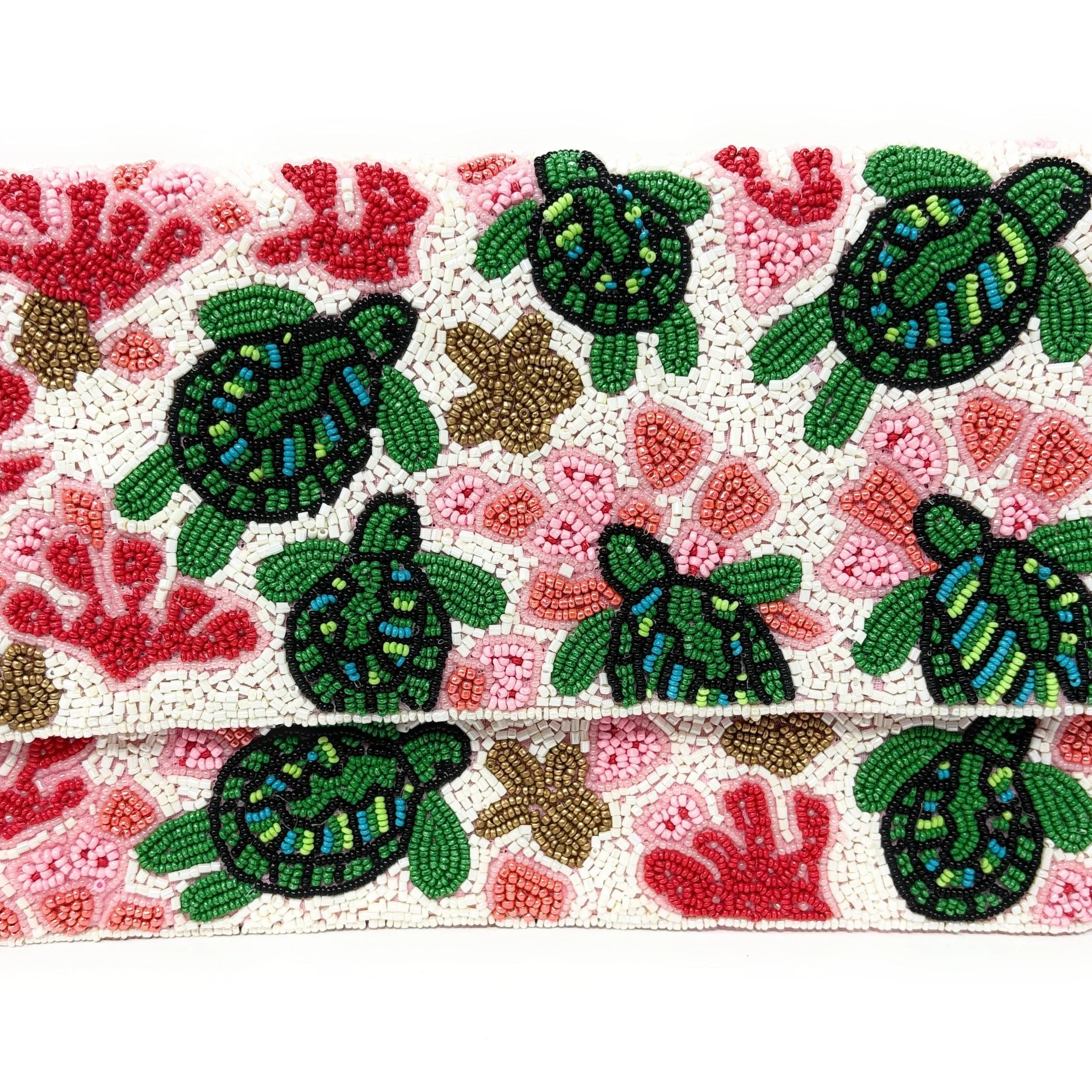 Sea Turtle Beaded Clutch Purse