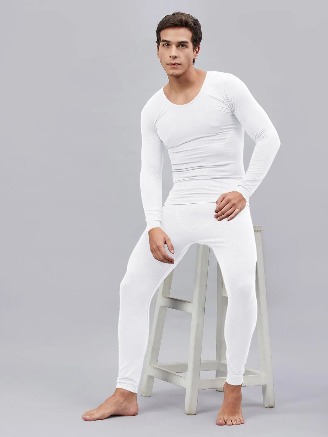 Seamless Heatmax Mens Under Pant - White