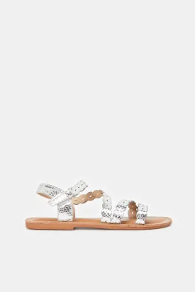 Senior Girls Silver Strappy Sandal