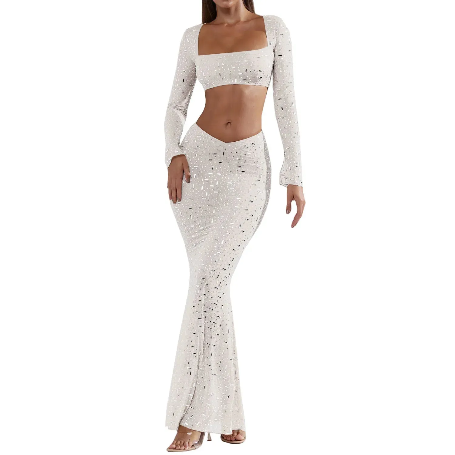 Sequined Sexy Strap Evening Dress Women Diamond Sleeveless Slim Hip Package Tube Top Shinny Dresses 2023 Party Bodycon Robe