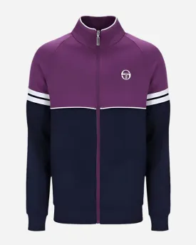 Sergio Tacchini Track Top NEW DAMARINDO in Blackberry/Gardenia