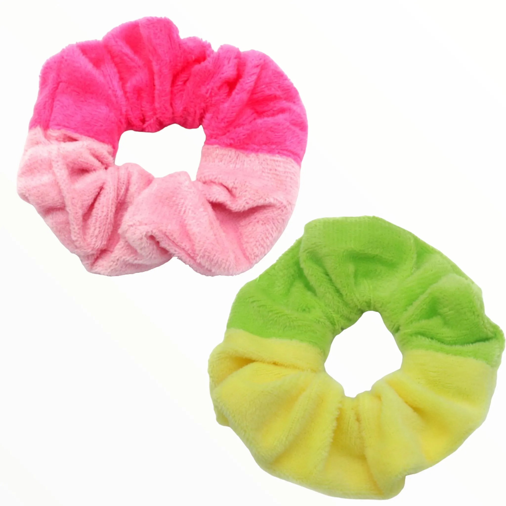 Set 2 scrunchies haarelastieken happy duo colors