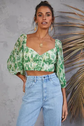 Seventh Heaven Crop Top Green