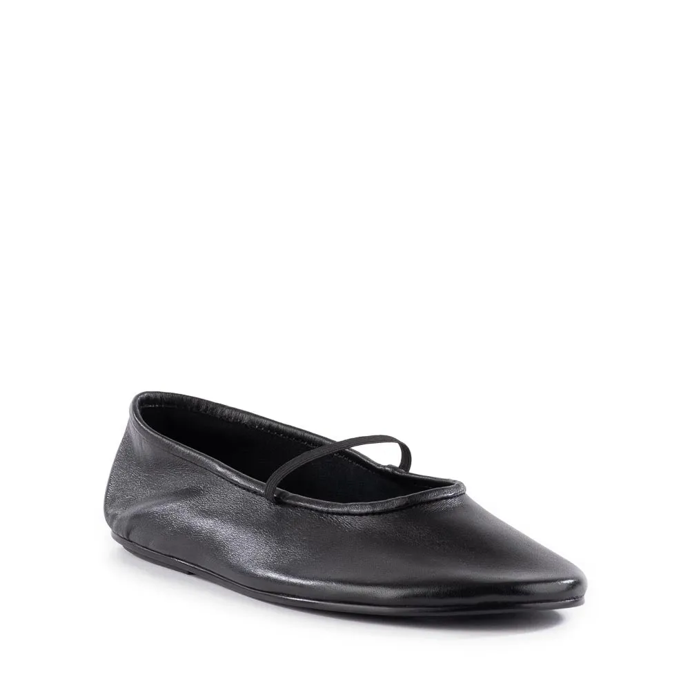 Seychelles Neon Moon Ballet Flat Travel Duo in Black Leather