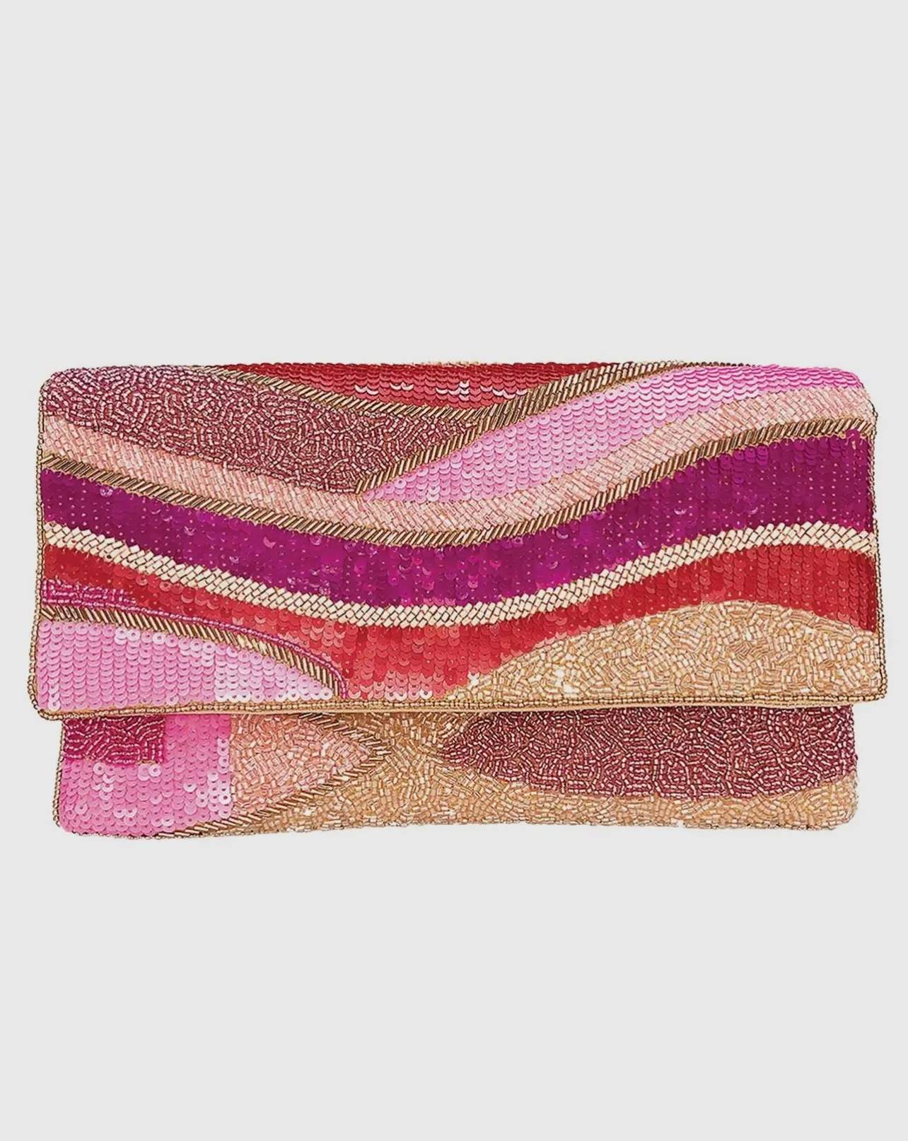 Shades of Pink Handmade Beaded Clutch