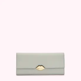 SHAGREEN LEATHER SOLID LIP CORA WALLET