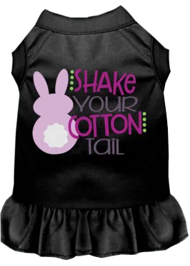 Shake Your Cotton Tail Screen Print Dog Dress Black Med (12)