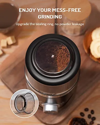 SHARD OR Stainless Steel Electric Adjustable Coffee & Spice Grinder with Removable Bowl