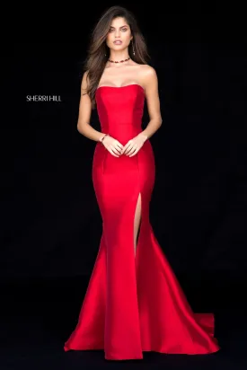 Sherri Hill - 51671: Elegant Strapless Mikado Mermaid Gown