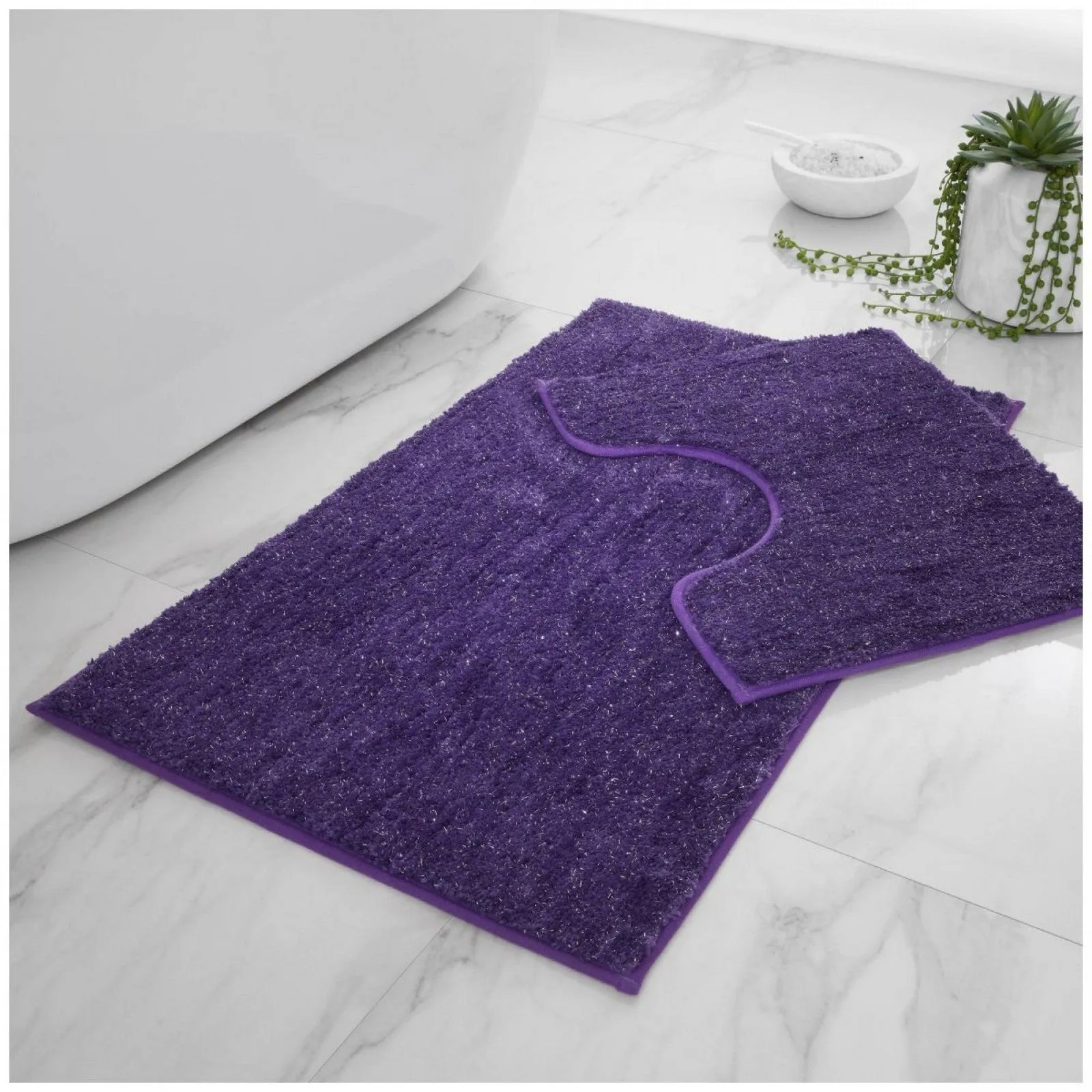 Shiny Bath Mat Set