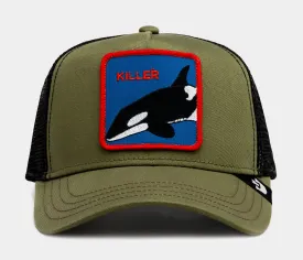 Shoe Palace Exclusive Whale Palace Trucker Mens Hat (Olive/Black)