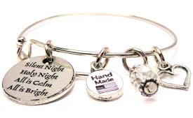 Silent Night Holy Night All Is Calm All Is Bright Bangle Bracelet