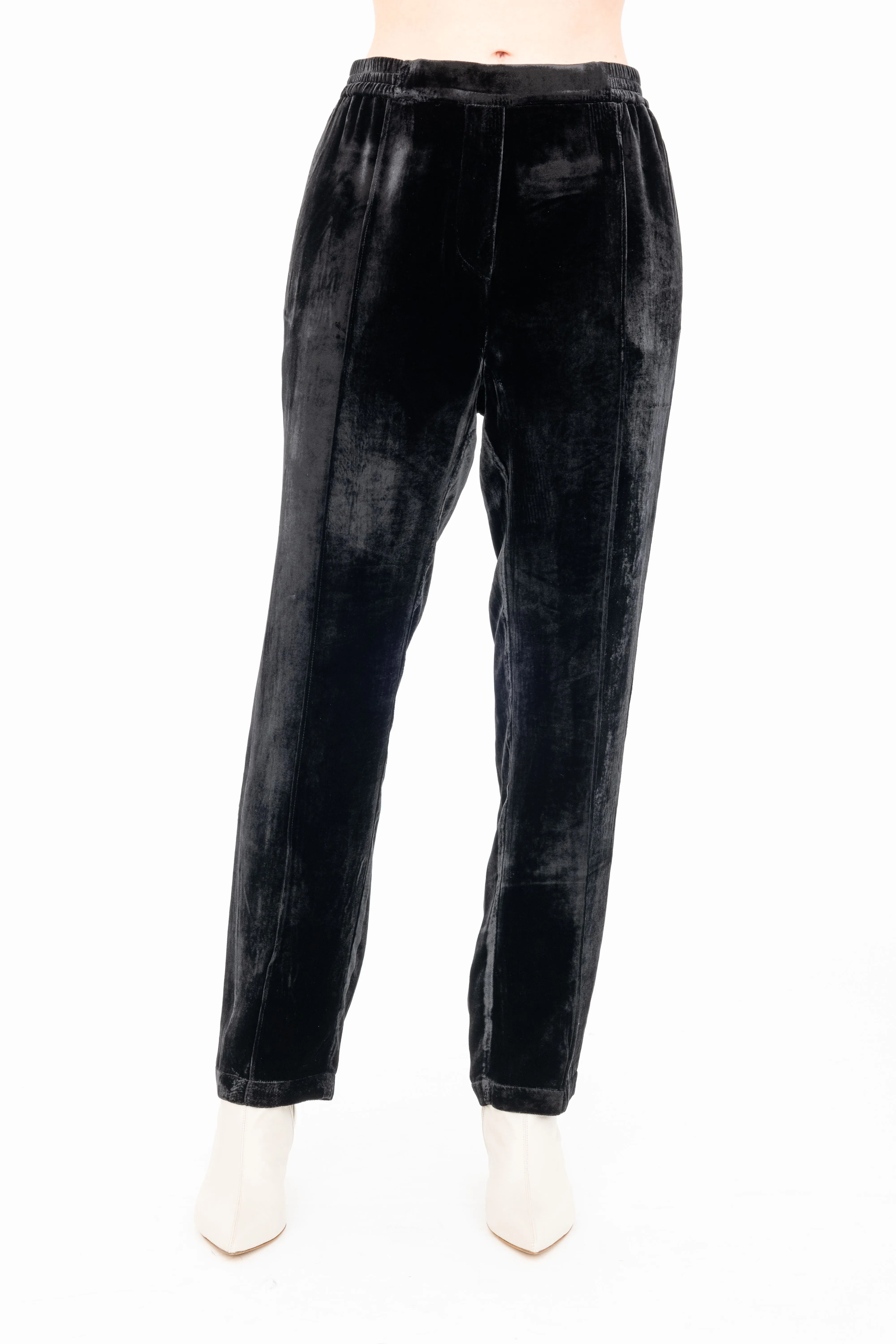 Silk Velvet Pant with Faux Fly - ATTICUS H24