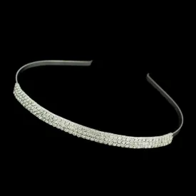 Silver Finish Rhinestone Hairband