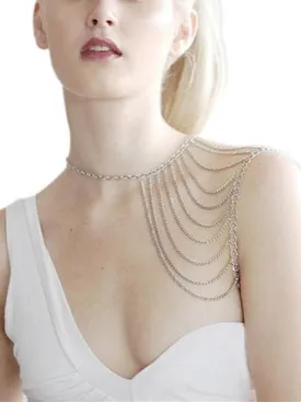 Silver&Gold Tassels Body Chain