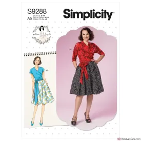 Simplicity Pattern S9288 Misses' Wrap Top & Flared Skirt