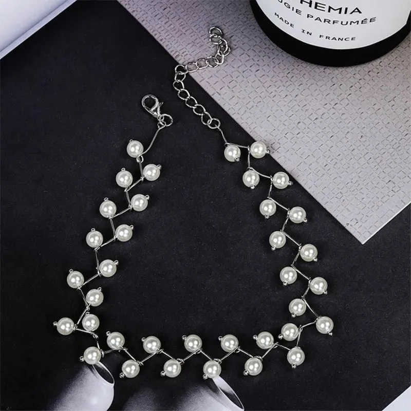 Simulated Collier Neck For Beads Jewelry Women Statement Choker Hot Elegance Charm Trendy Pearl Necklace