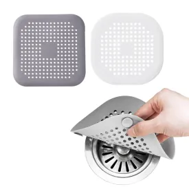 Sink Floor Drain Strainer Anti-Clog Silicone Pad Shower Drain Hair Catcher