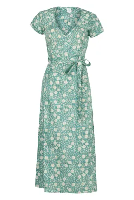 Sirmaur Wrap Dress (Turquoise)