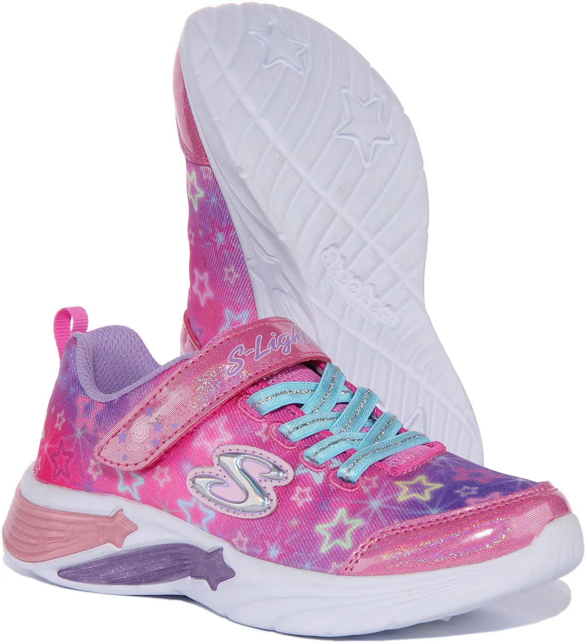 Skechers Star Sparks Light Up In Pink For Kids