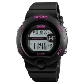 SKMEI 1334 Women Sport Watches  w/ EL Light & Chrono