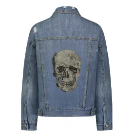 Skull Crystal Denim Jacket